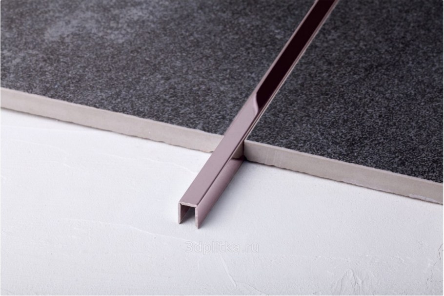 Т-образный порожек 10 мм х 270 алюминиевый профиль черный