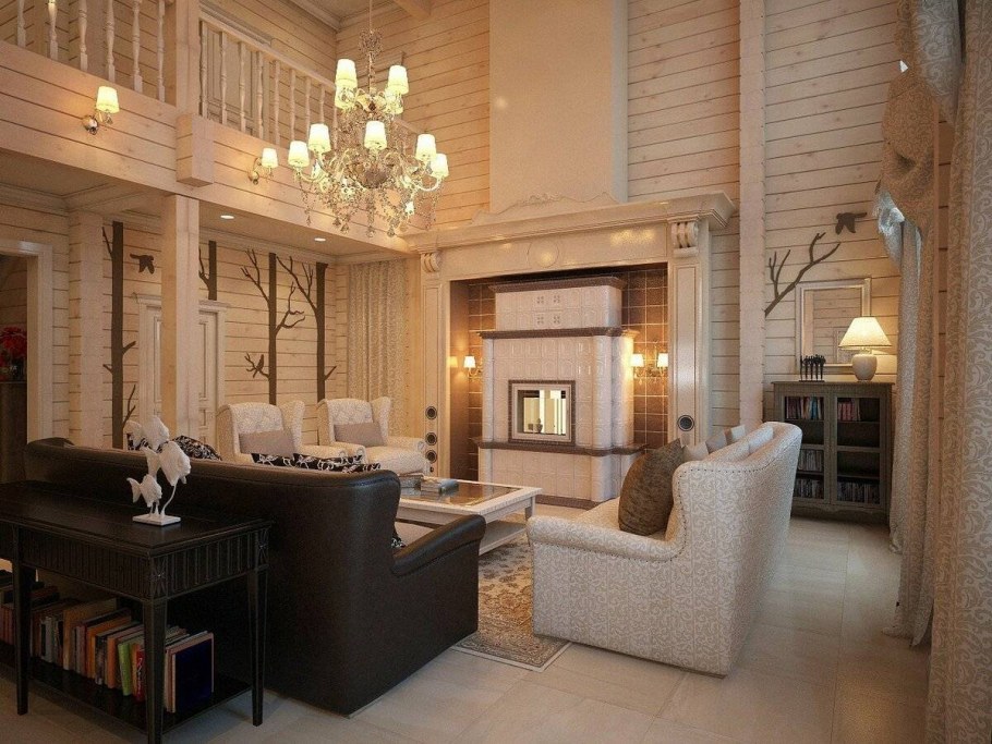 Интерьер деревянного дома