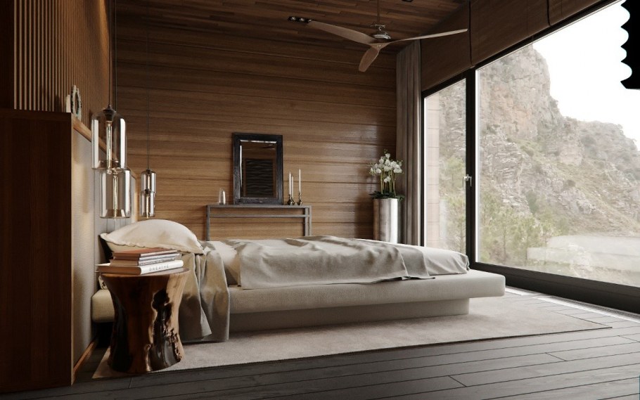 Современный деревянный интерьер