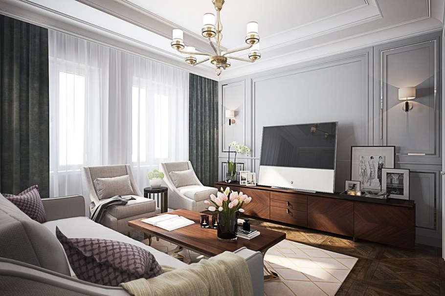 Гостиная в стиле Неоклассика