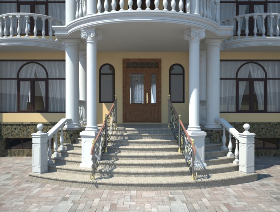 Веранда с колоннами