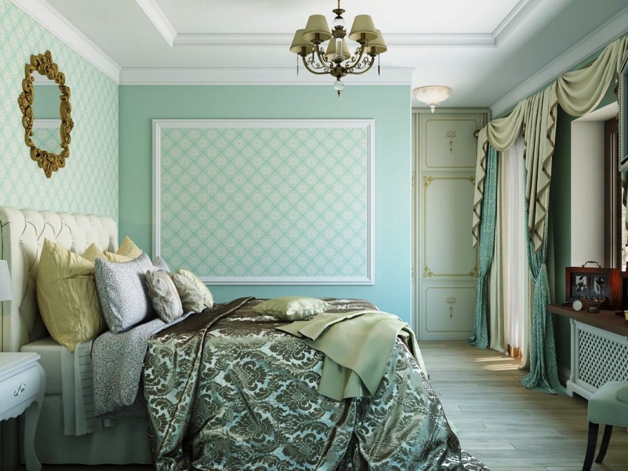 Лепнина в спальне