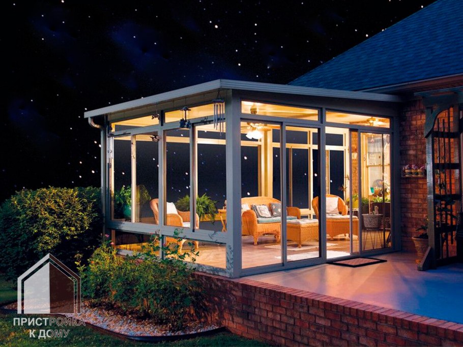 Красивые застекленные веранды