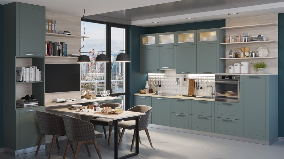 Цветные кухни