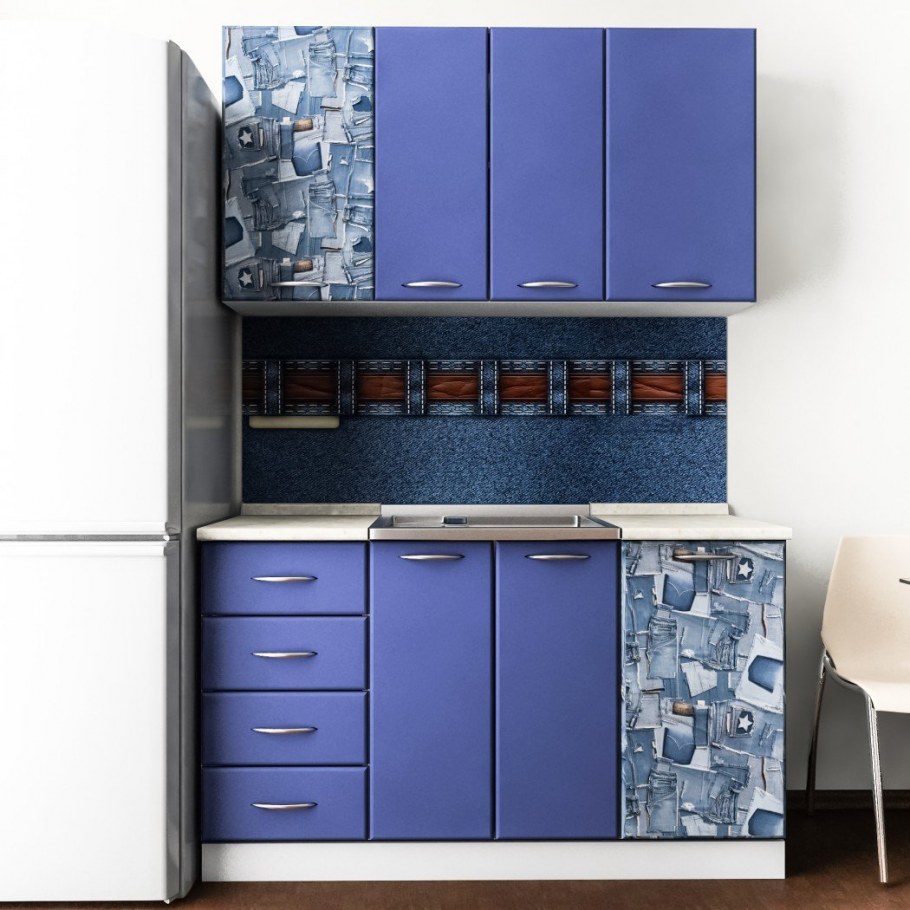 Синий кухонный гарнитур