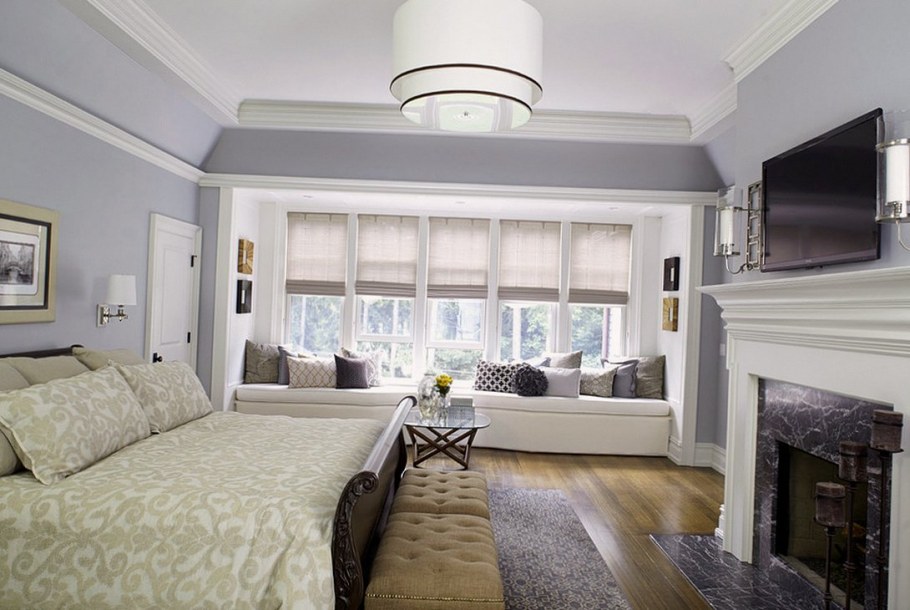 Большая спальня с эркером