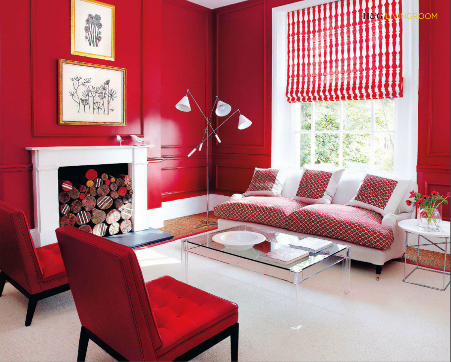 Оттенки красного в интерьере
