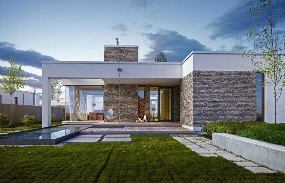 Красивый Хай тек дом в майнкрафт