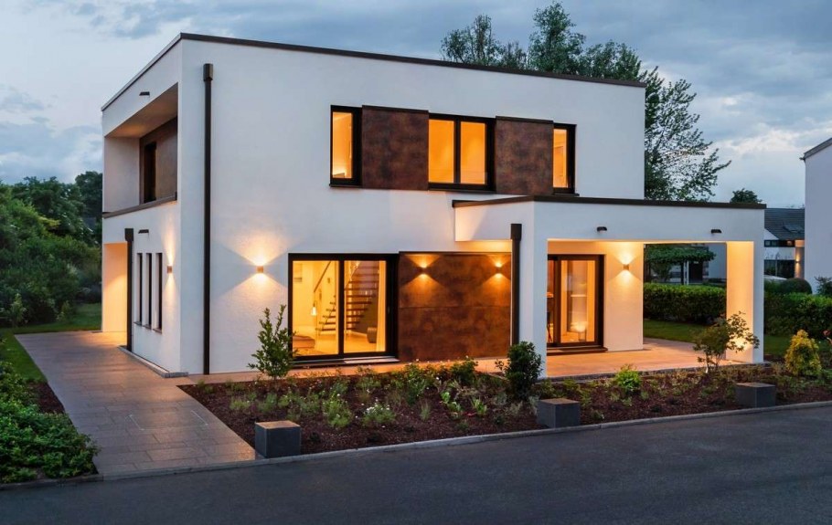 Европейские дома с плоской крышей