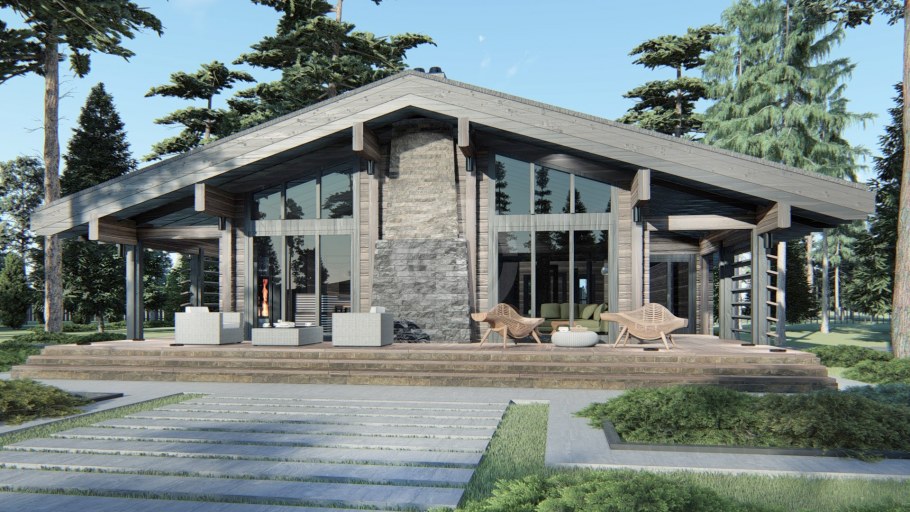 Дом из клееного бруса Небраска