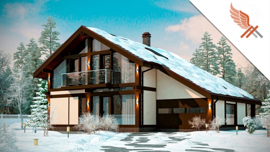 Дом 100 кв Шале фахверк