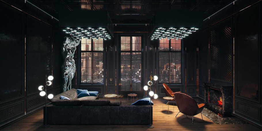 Интерьер в стиле Cyberpunk
