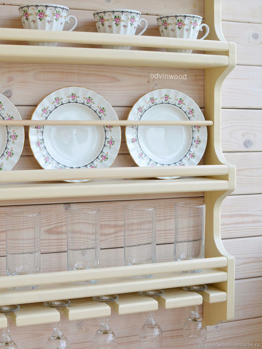 Полка для посуды в стиле Прованс