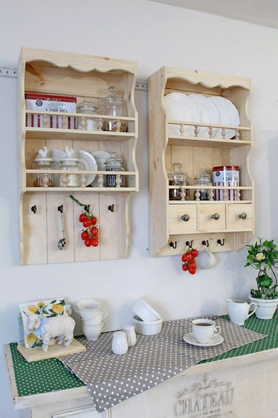 Полка для посуды в стиле Прованс