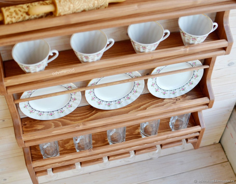 Полка для тарелок в стиле Прованс