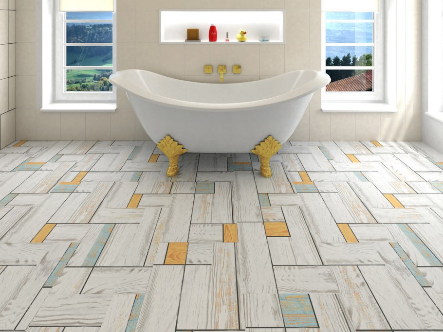 Плитка в комнате на полу