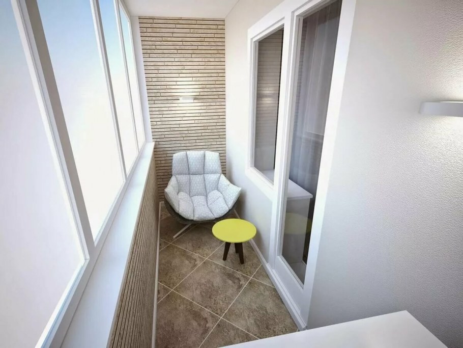 Лоджия в скандинавском стиле