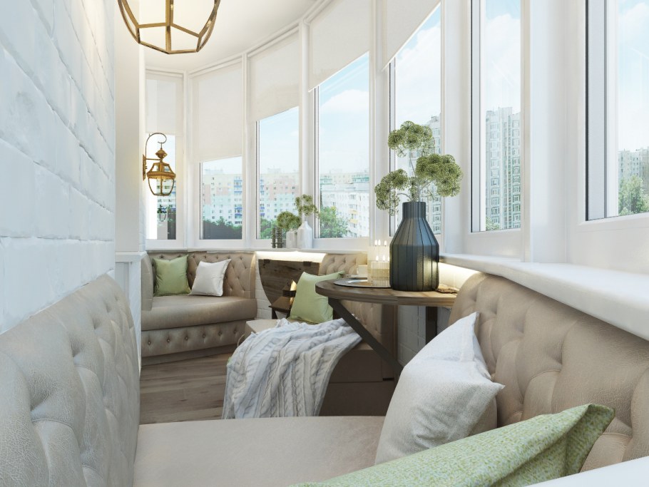 Освещение на балконе