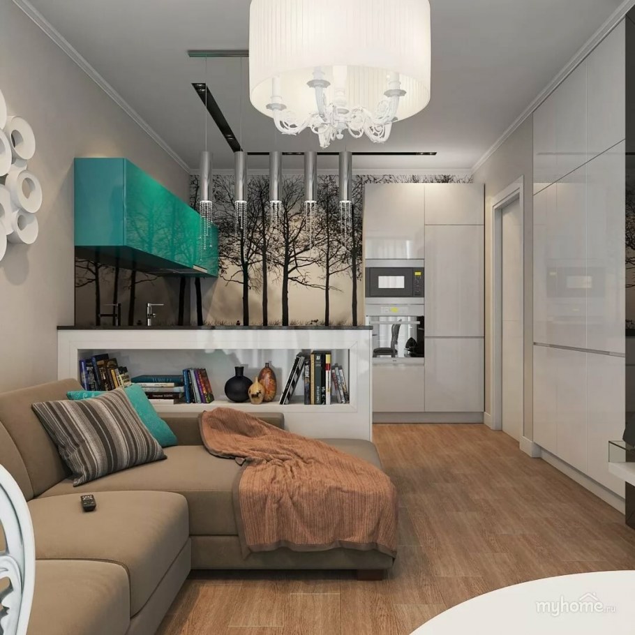 Экостиль гостиная спальня