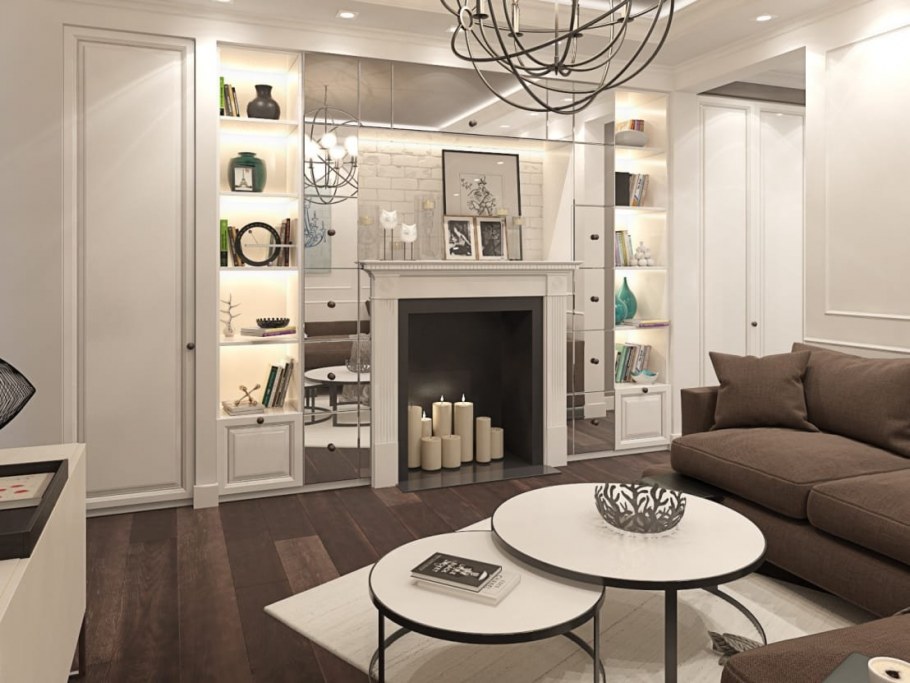 Проходная гостиная с тремя дверями