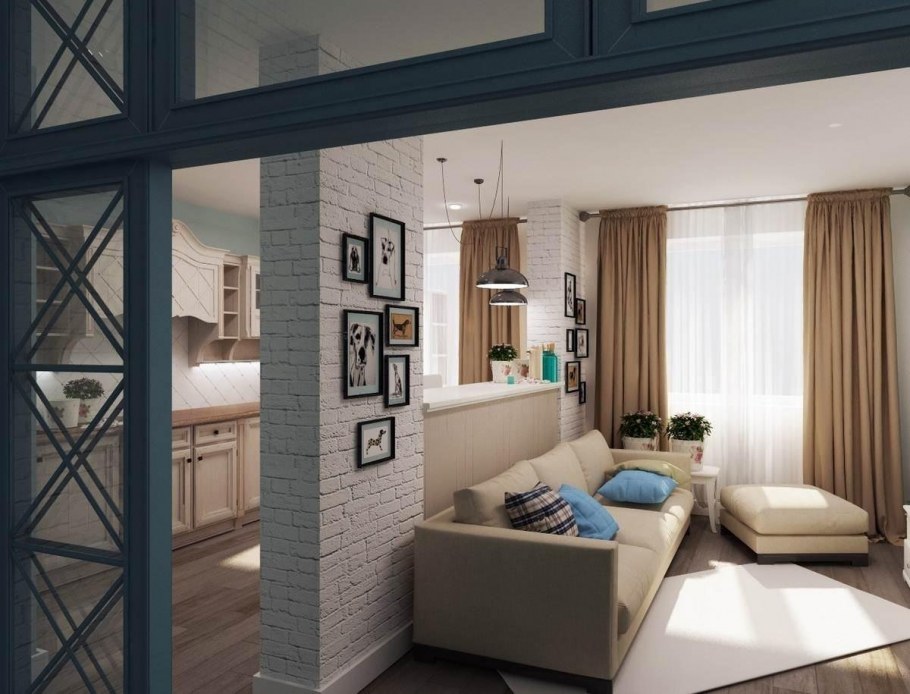 Зонирование гостиной