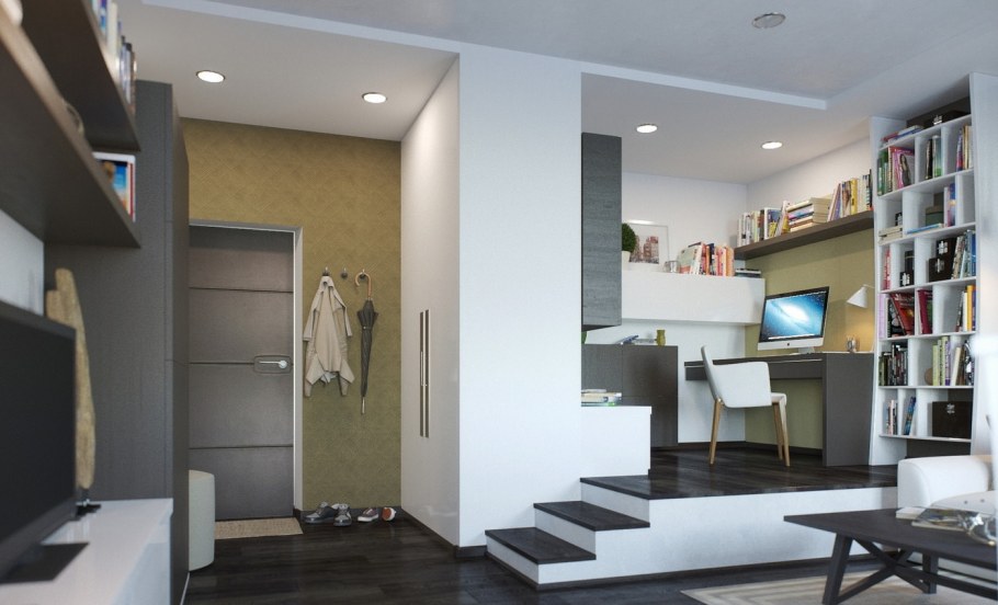 Интерьер однокомнатной квартиры 37м