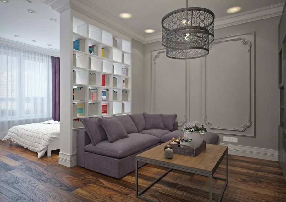 Зонирование однокомнатной квартиры