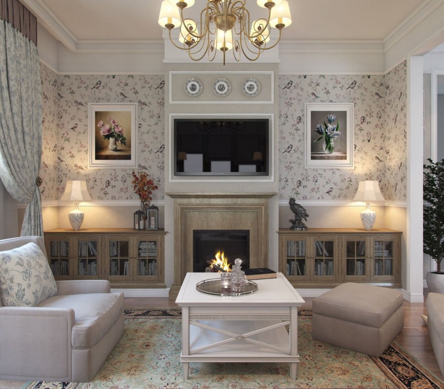 Интерьер Прованс гостиная