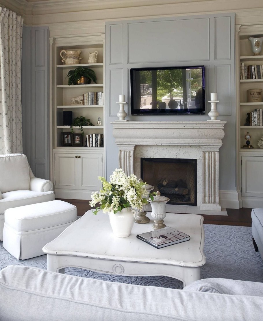 Гостиная с камином