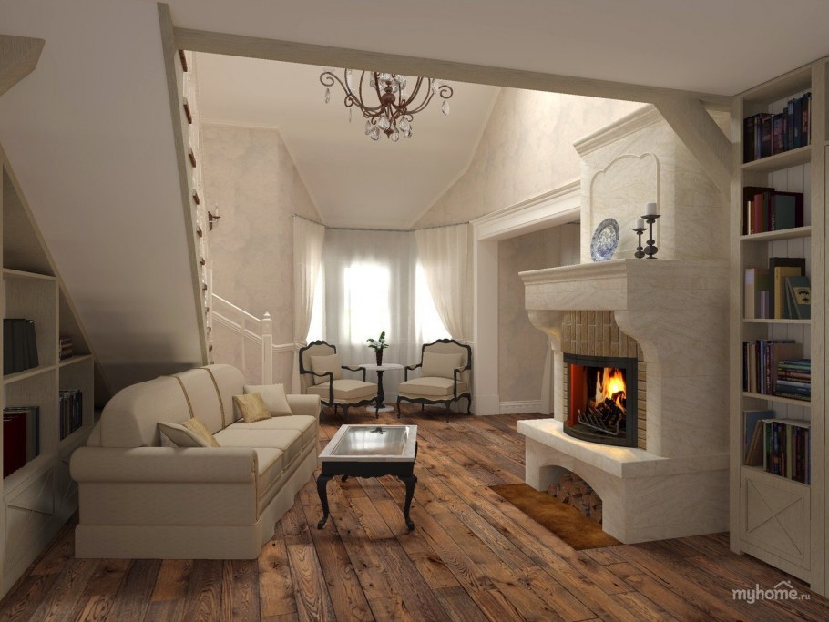 Камин в прованском стиле