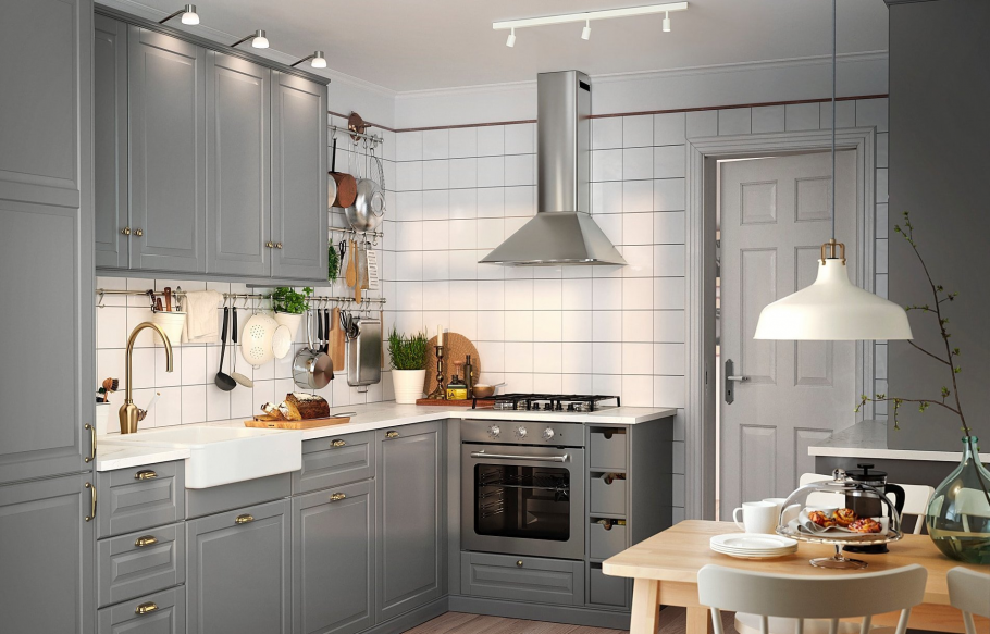 Кухня икеа Сэведаль белая