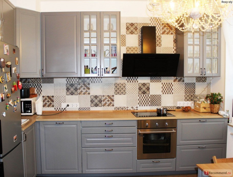 Кухня икеа Будбин серая