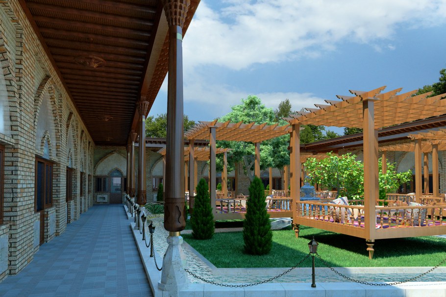 Фасад Узбекистан уйлари травертин