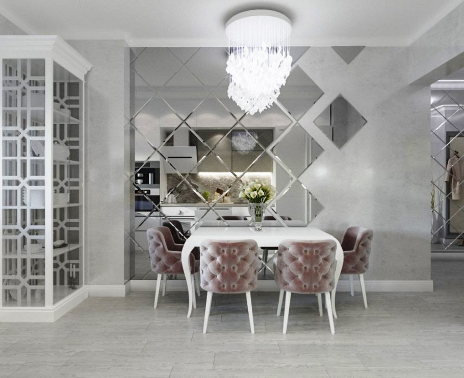 Декоративное зеркальное панно на стену