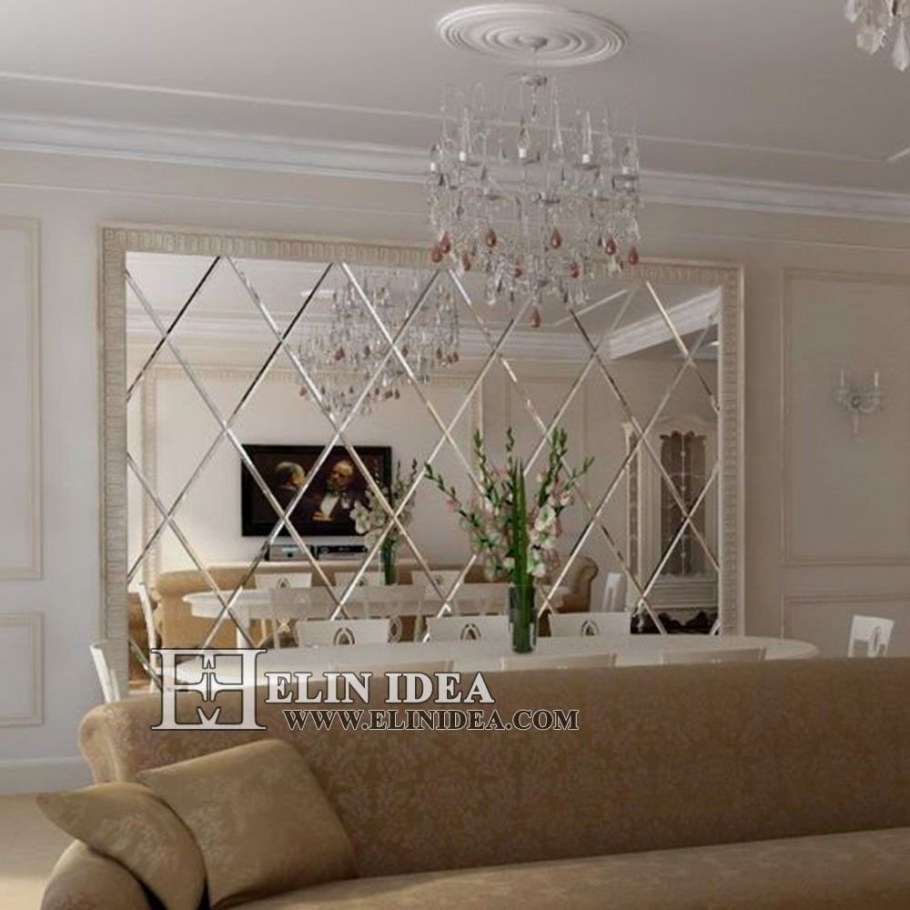 Фацетированная зеркальная плитка в интерьере