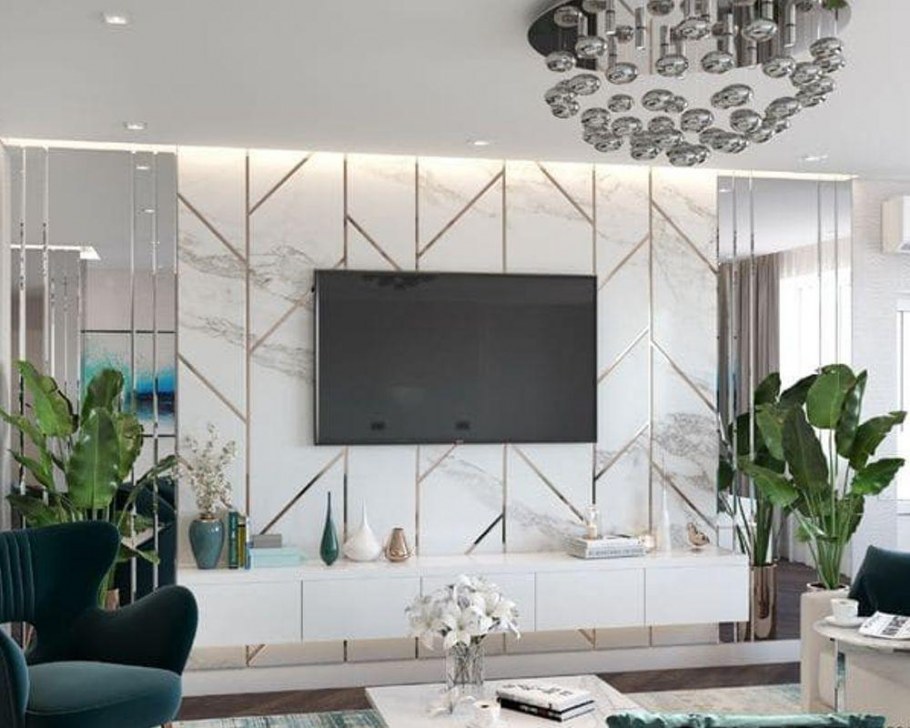 Зеркальное панно на стену