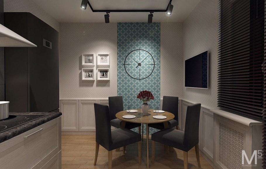 Трековые светильники на кухне