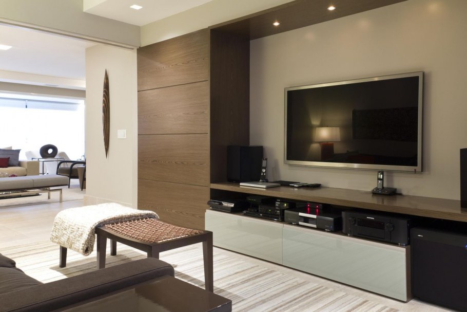 Шкаф в гостиную с ТВ зоной