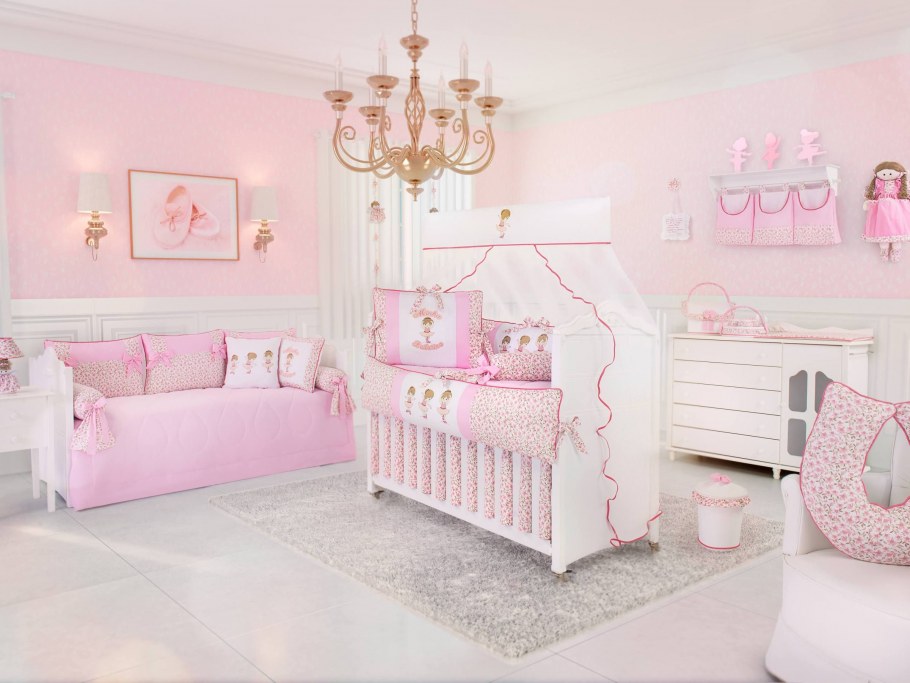Комната для новорожденного розовая