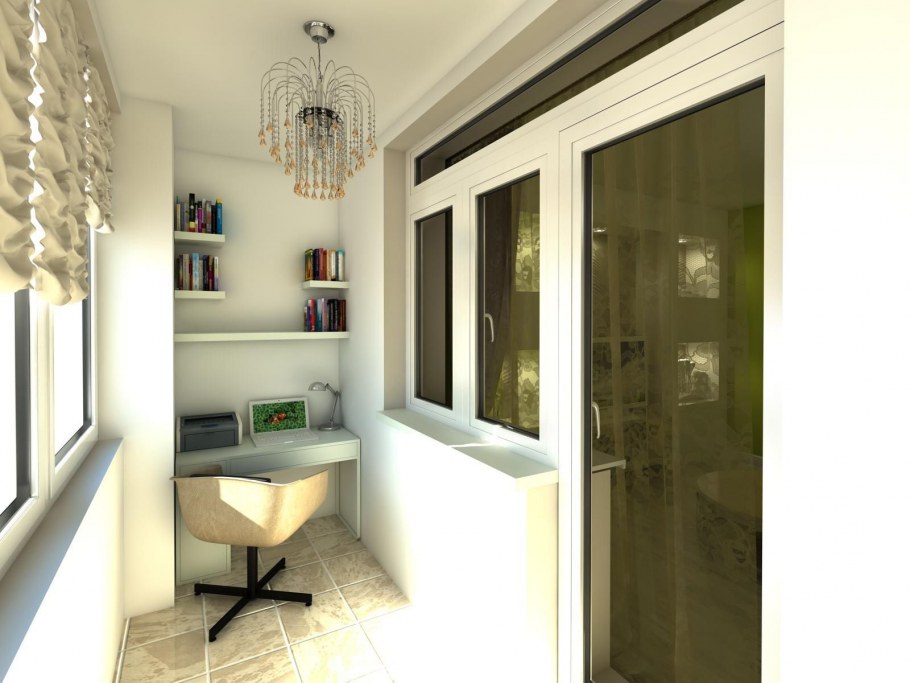 Отделка балкона