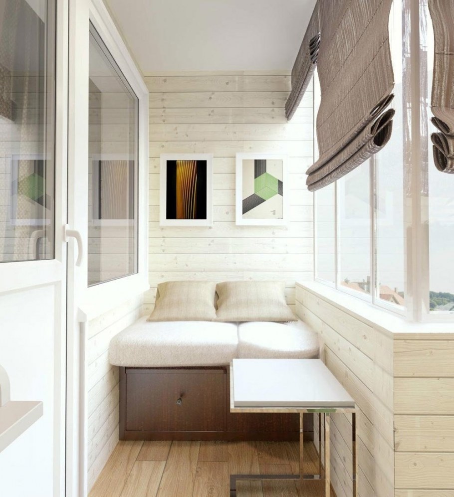 Стильная отделка балкона