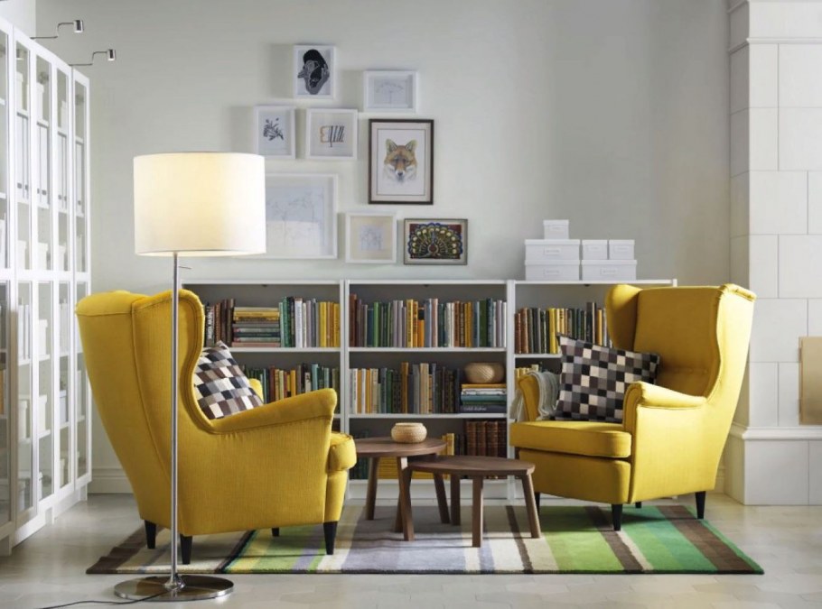 Кресло икеа СТРАНДМОН В интерьере