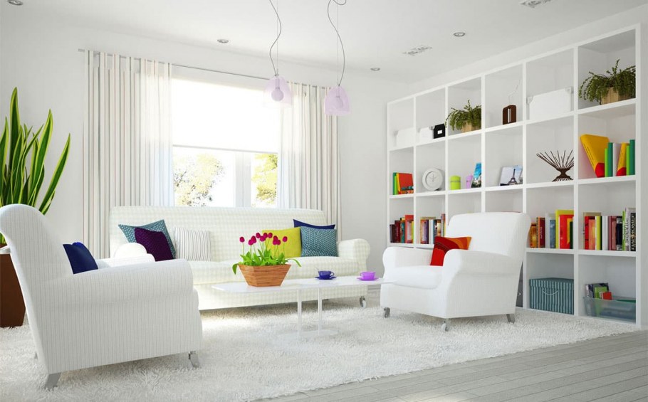 Интерьер в белых тонах