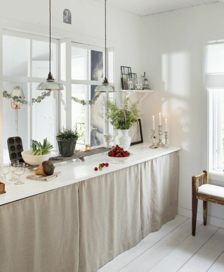 Кухонные шкафы со шторками