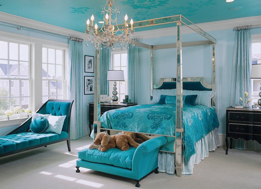 Бирюза спальня лазурит