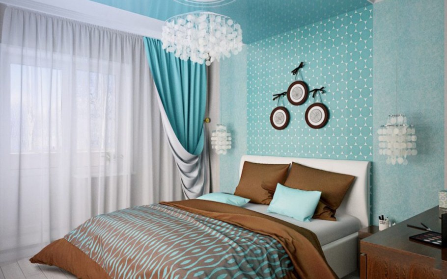 Спальня в синем цвете