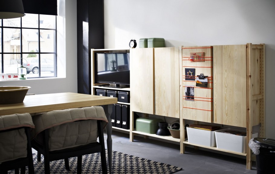 Шкаф Ивар икеа в интерьере