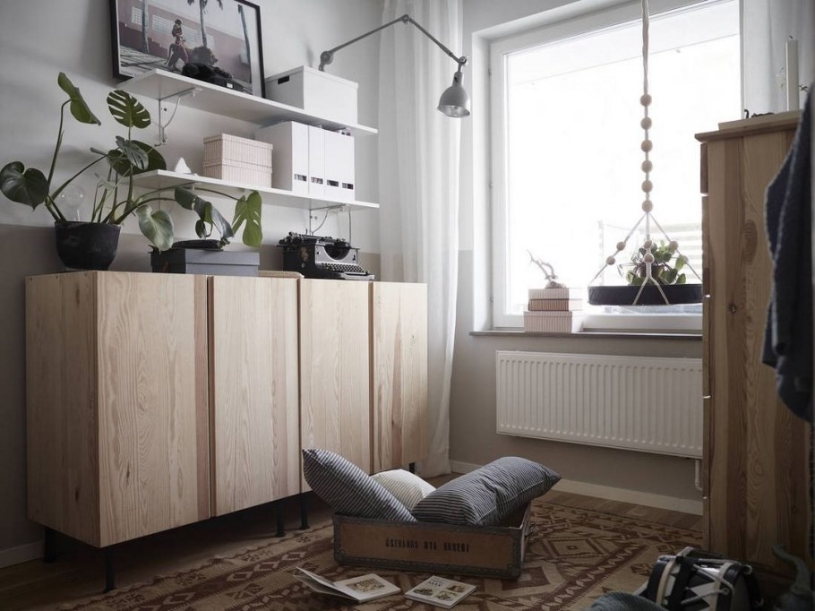 Ивар икеа в интерьере прихожей