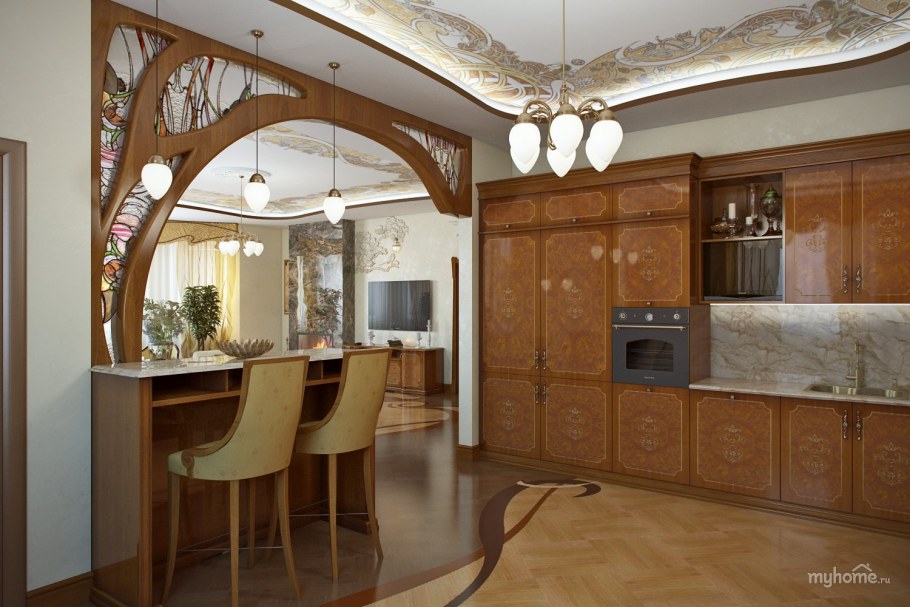 Кухни в стиле русский Модерн