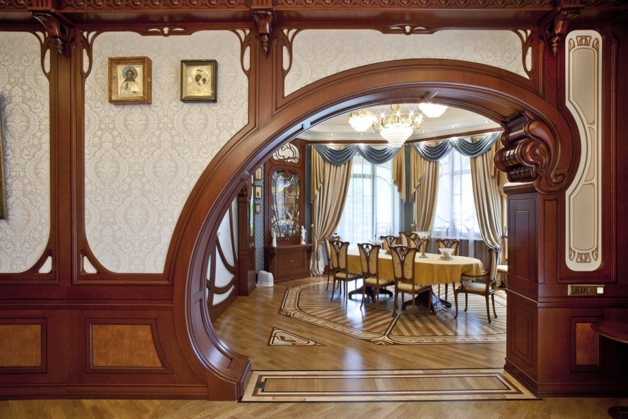 Фреска в интерьере арт деко